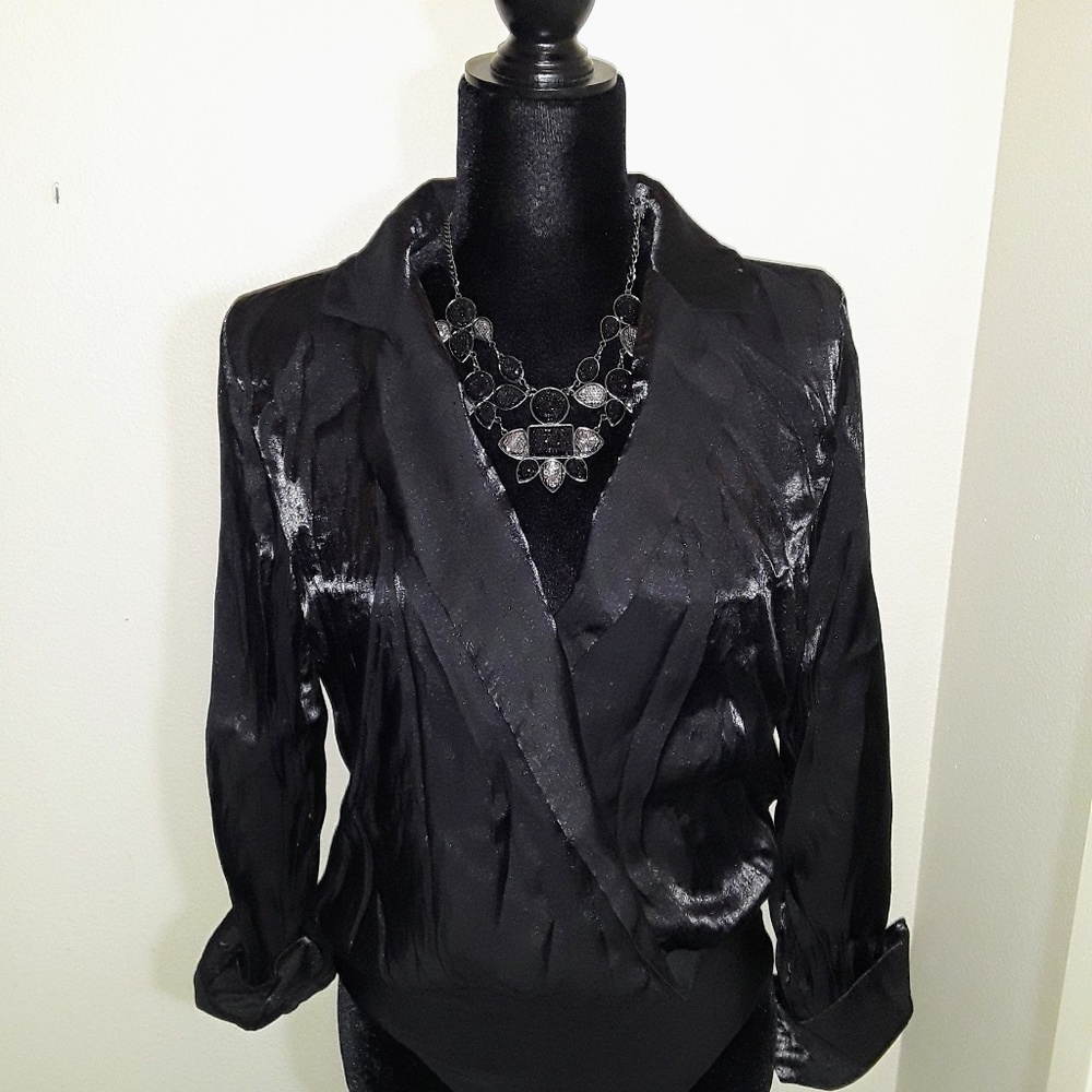 DO +BE Black Bodysuit Sz L